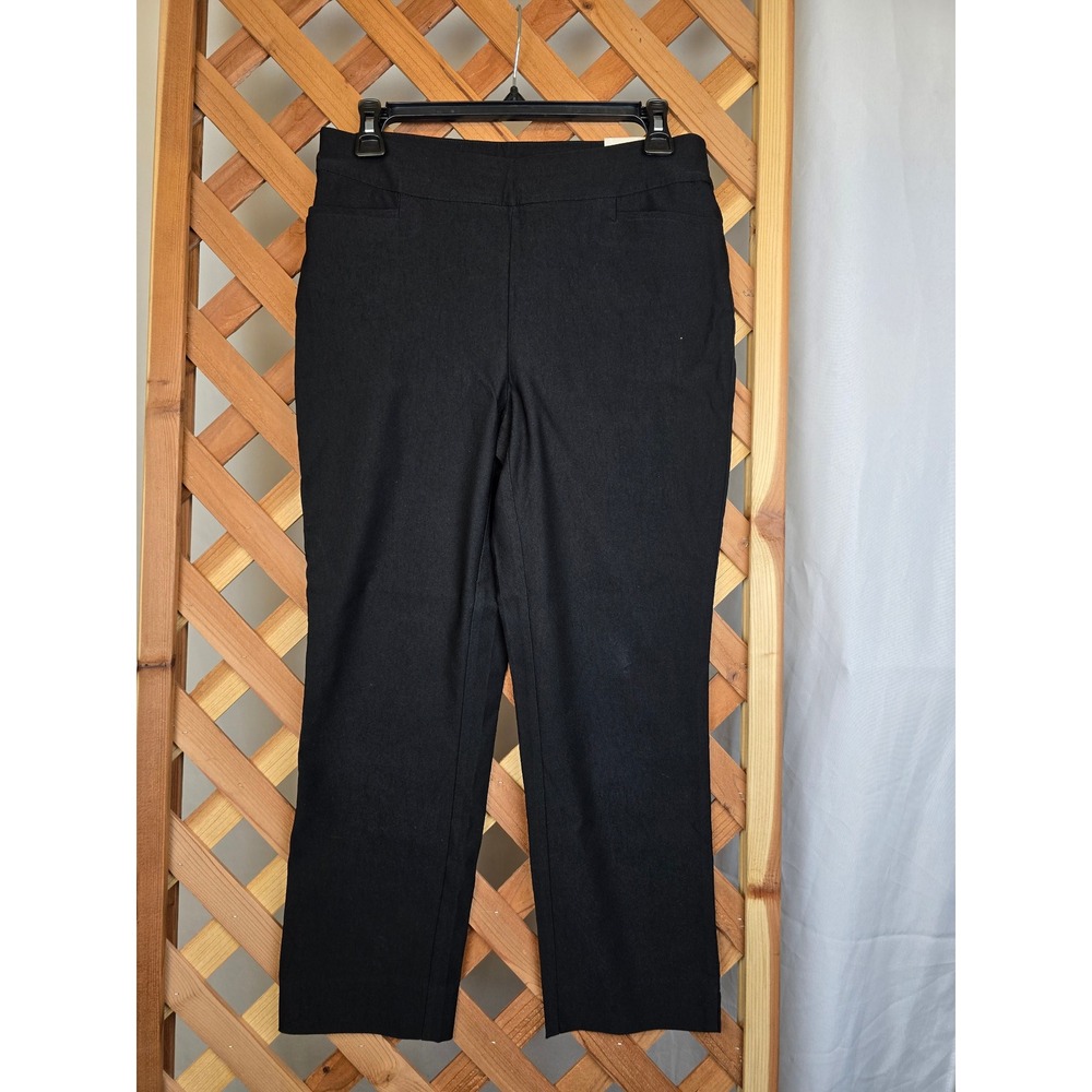 Chico's So Slimming Brigitte Slim Leg Crop Pants Women 4 Black - NEW